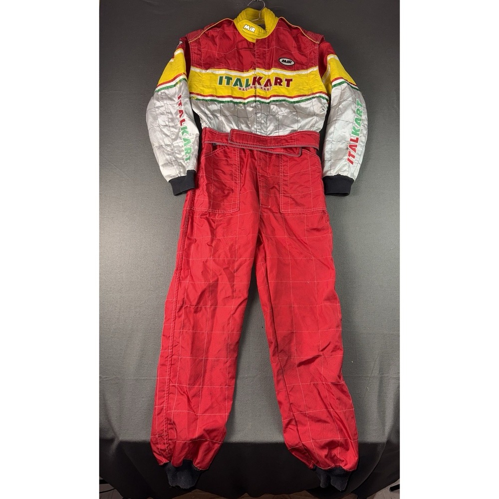 MIR Racewear Italkart Racing Kart Suit Red Silver Adult Medium 54